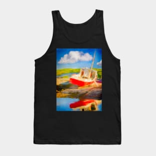 Red Fishing Boat Tank Top